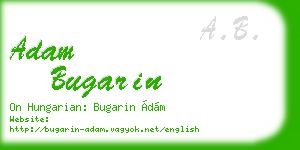 adam bugarin business card