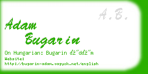 adam bugarin business card